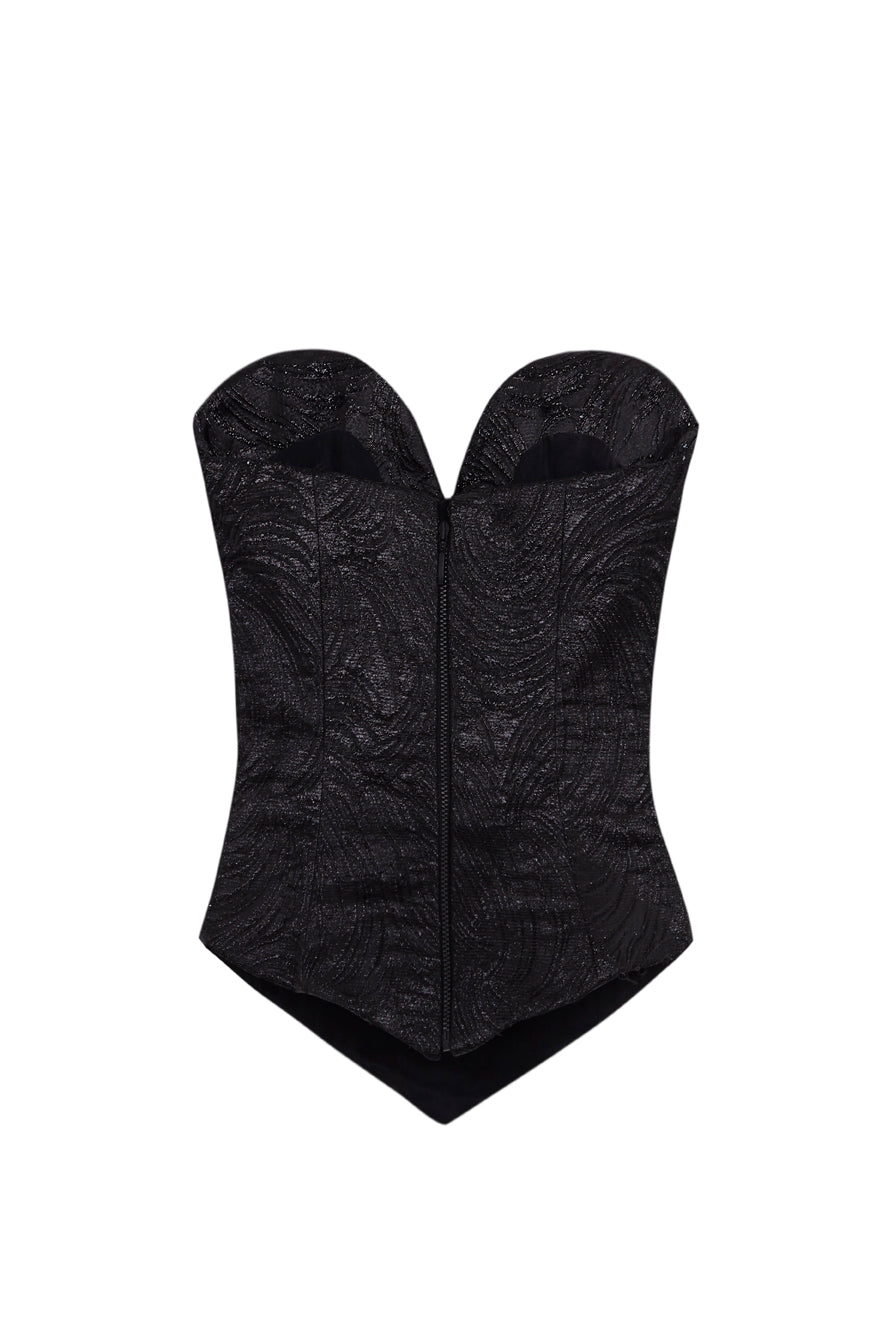 BLACK BROCADE BUSTIER Nº12
