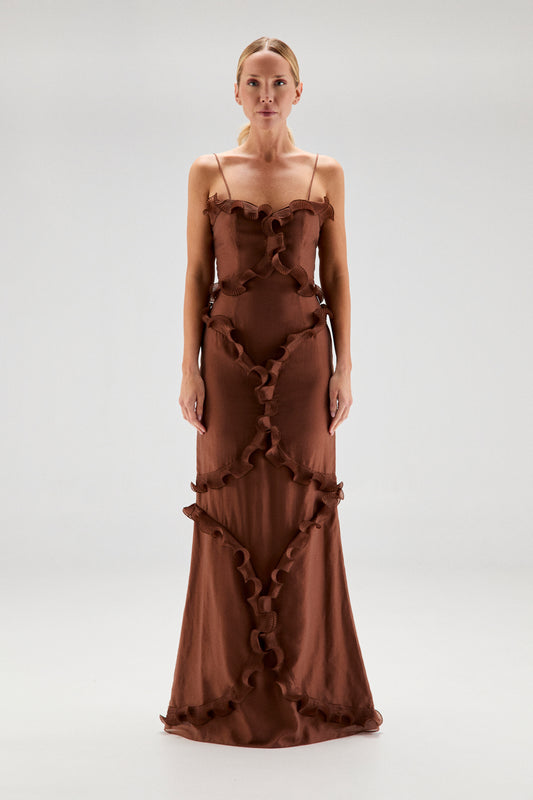 VESTIDO GINGER MARRÓN