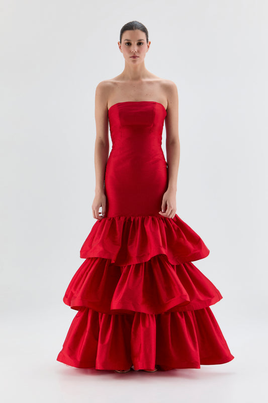 RED BALLARIAN DRESS